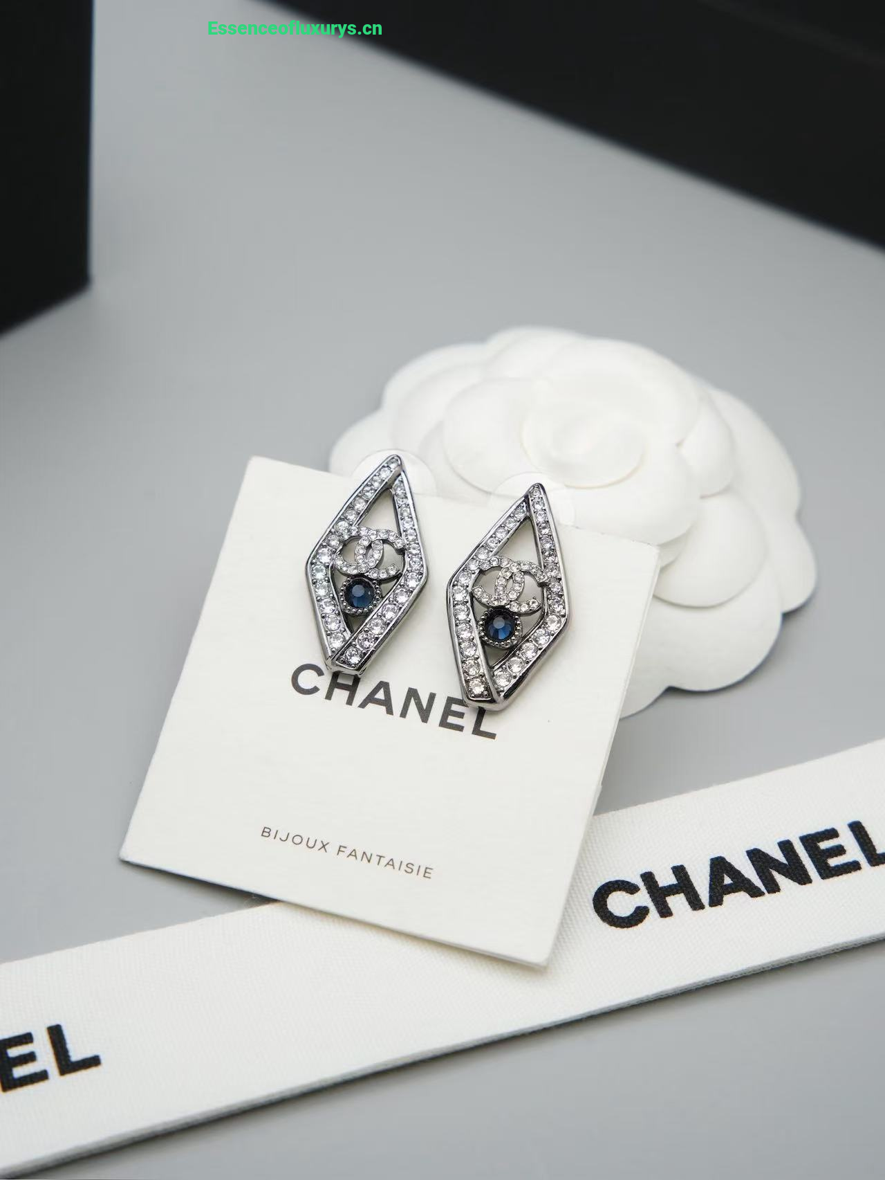 Chanel Crystal CC Diamond Earrings