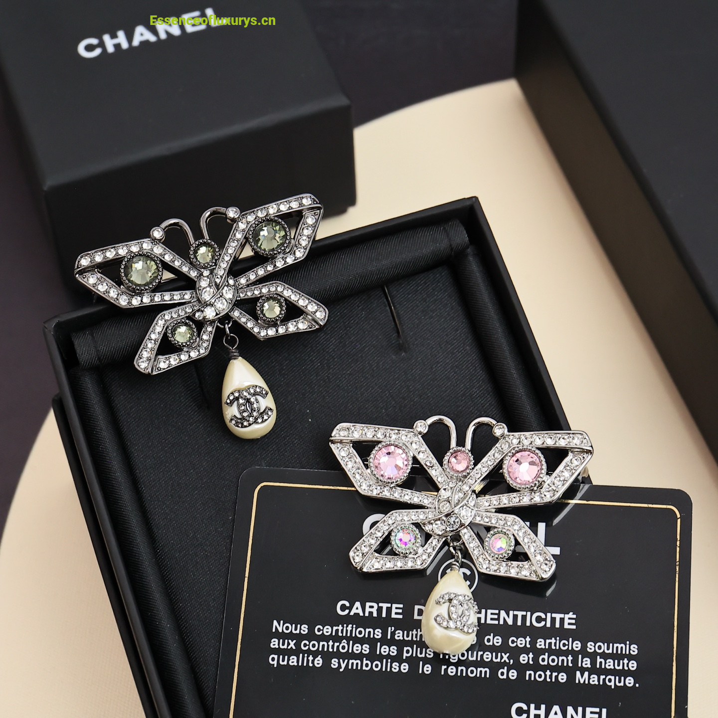 Chanel Crystals Butterfly Brooch