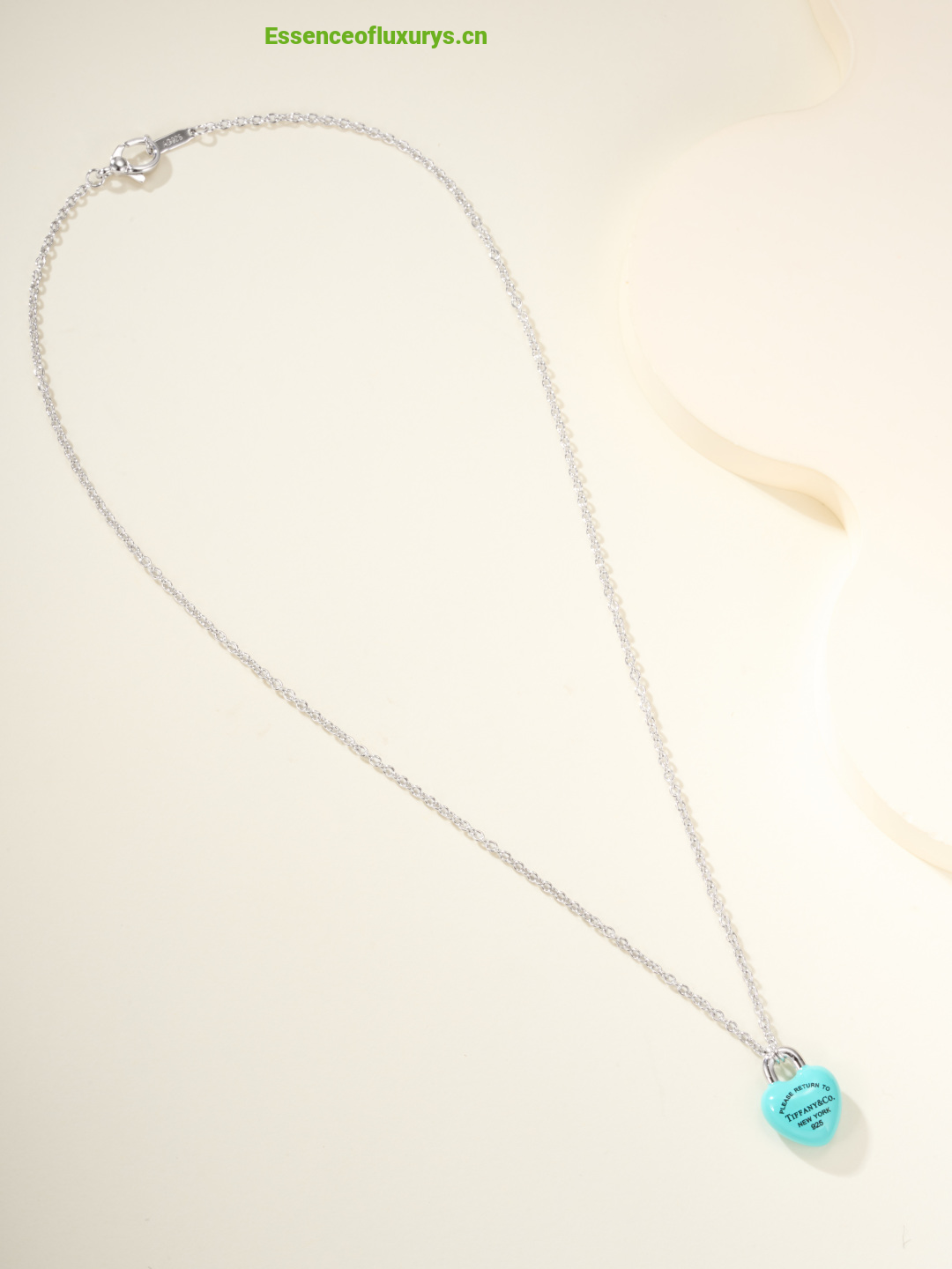 Tiffany Blue Full Heart Pendant Necklaces