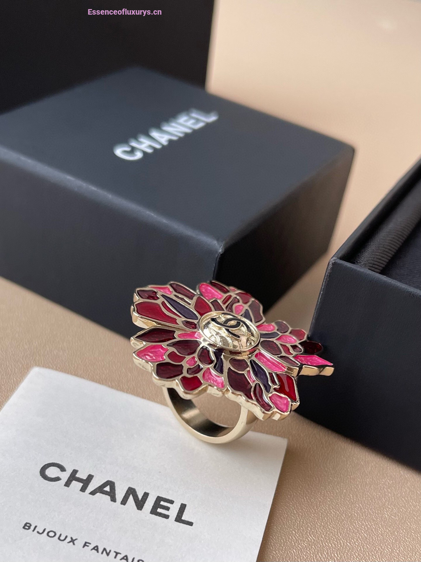 Chanel CC Gold Multicolor Rings