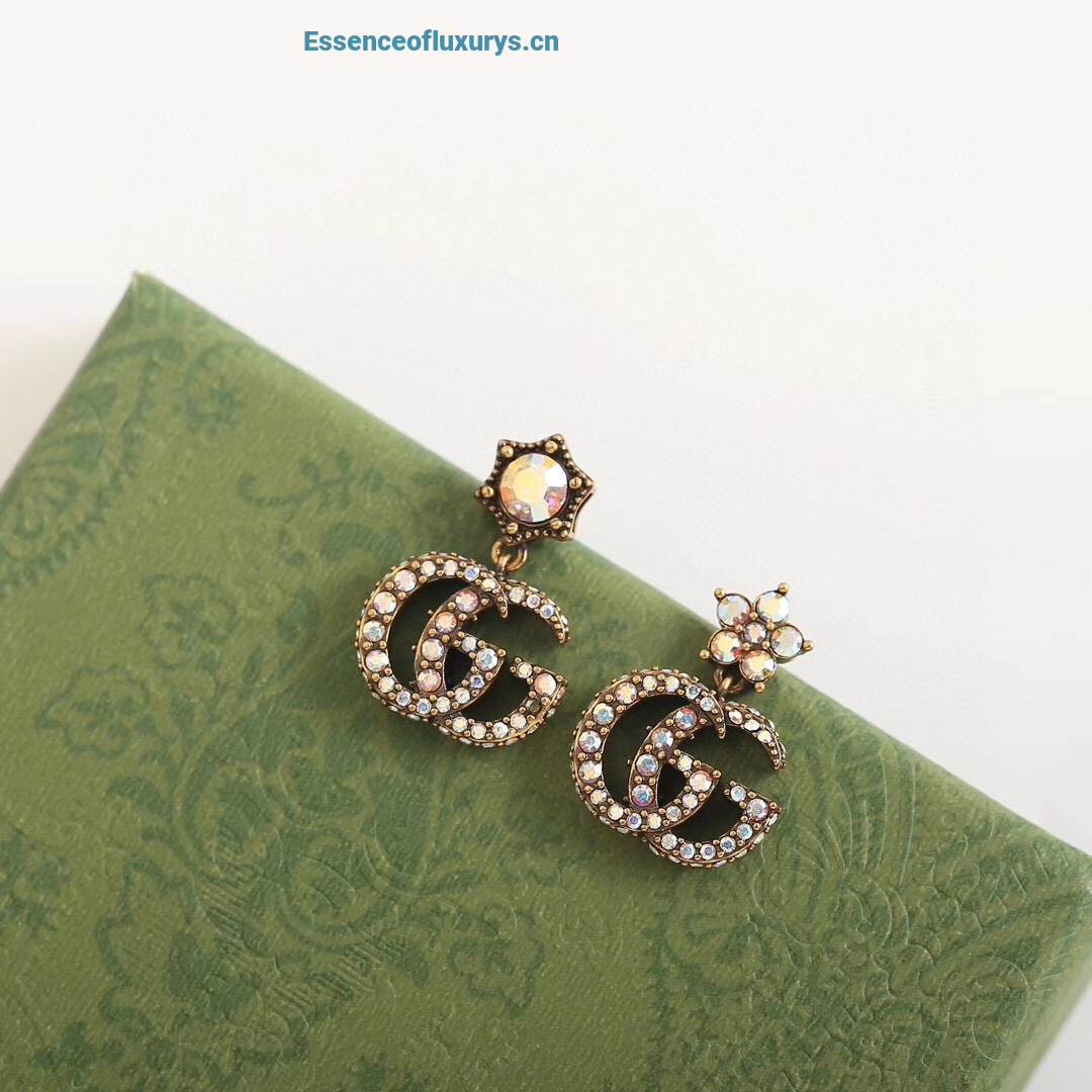 Gucci GG Marmont Crystal Earrings