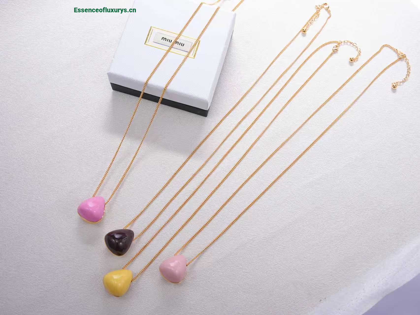 Miu Miu Color Pendant Necklaces