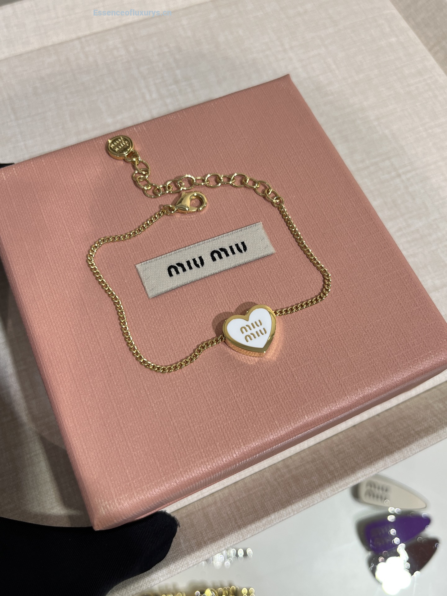 Miu Miu Logo Heart Metal Bracelets