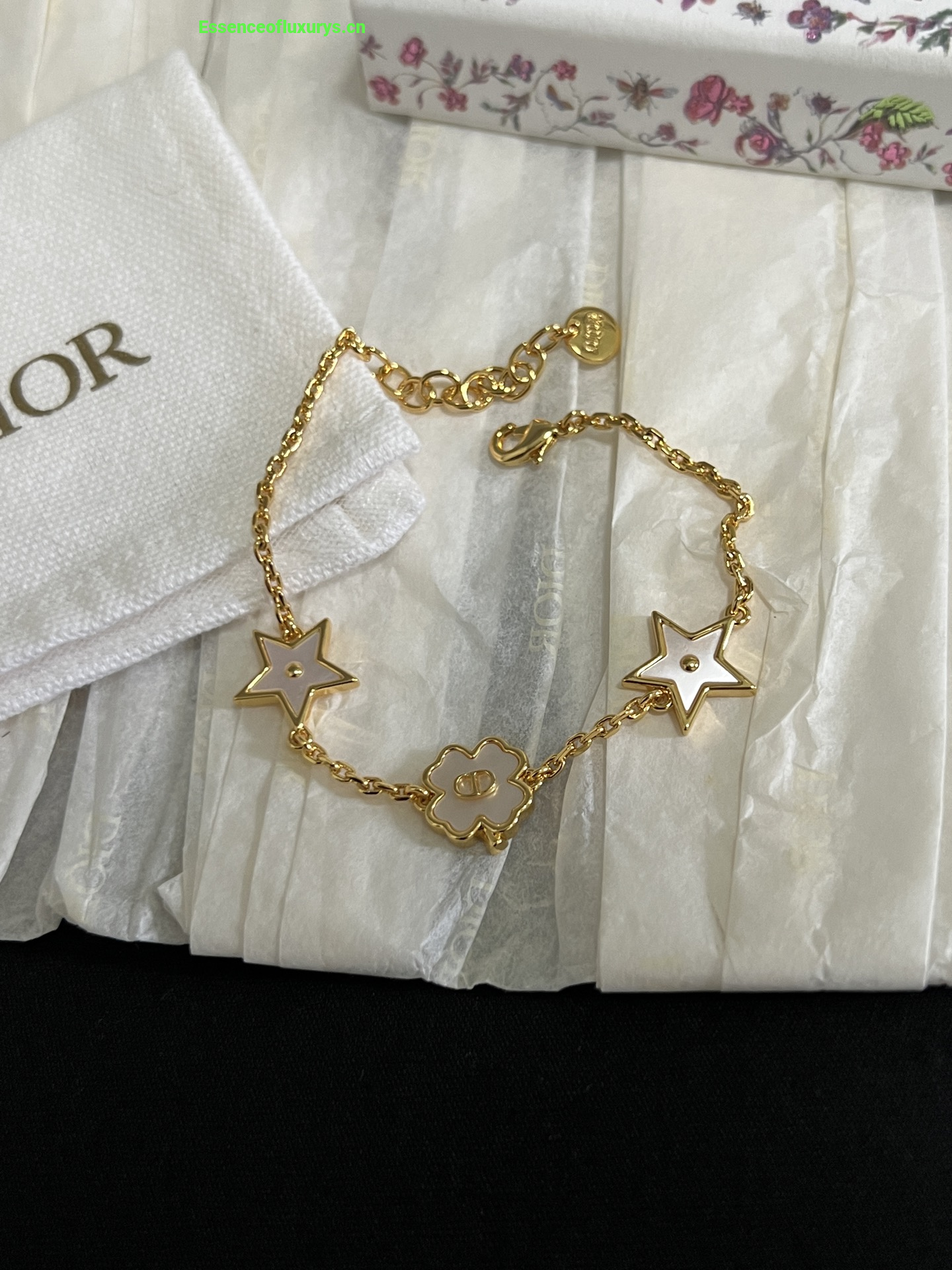 Dior D Dice Star Metal Gold Bracelets