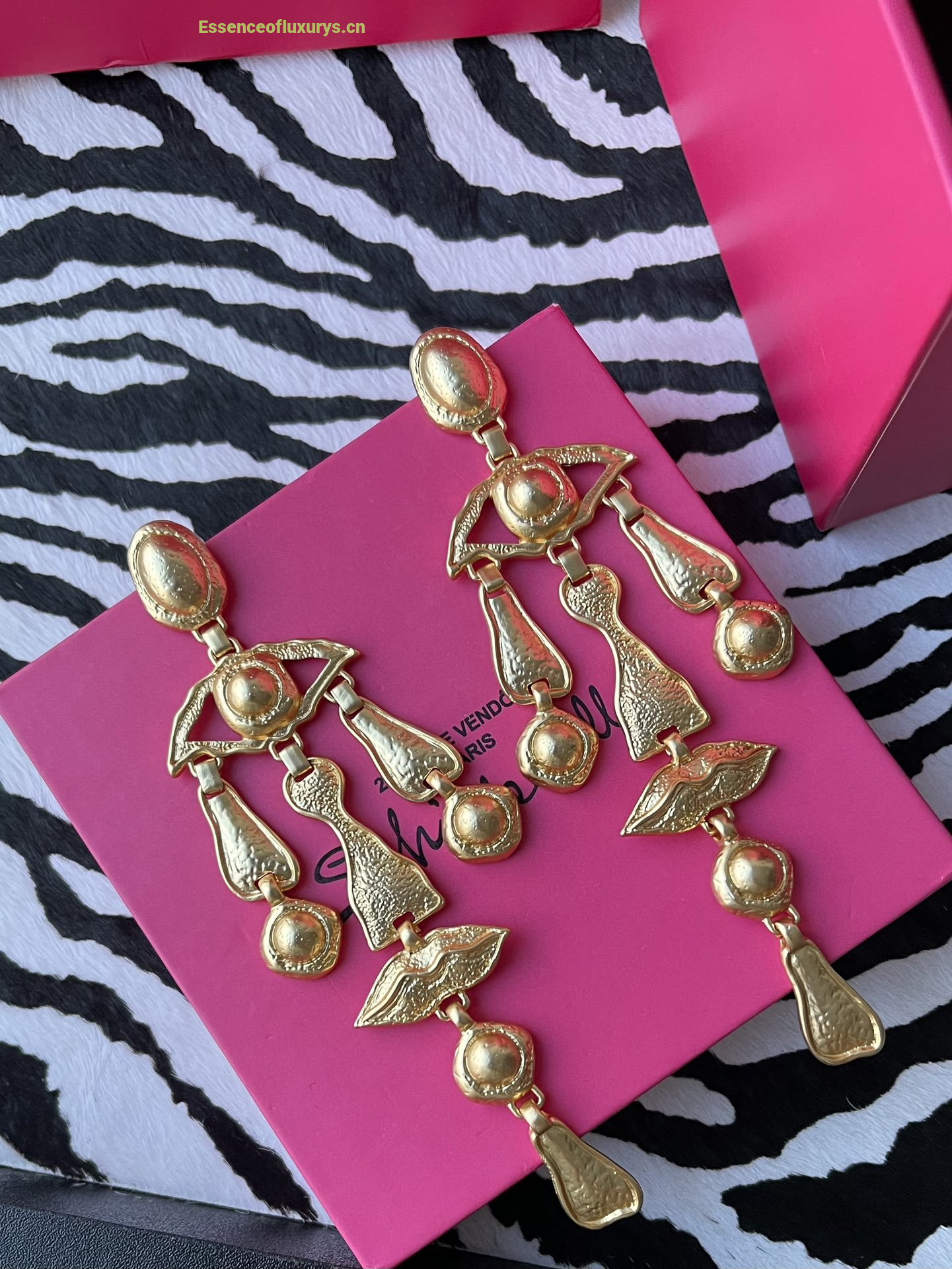 Schiaparelli Gold Metal Earrings