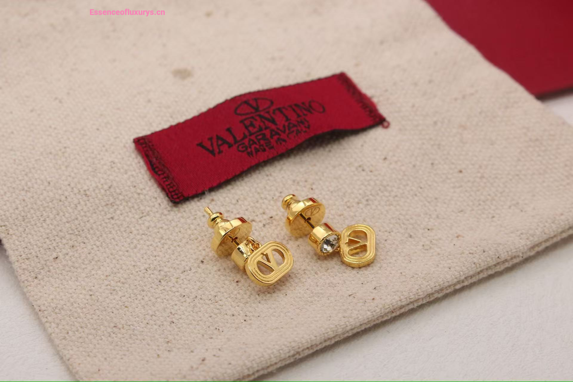 Valentino Gold Vlogo Signature Earrings