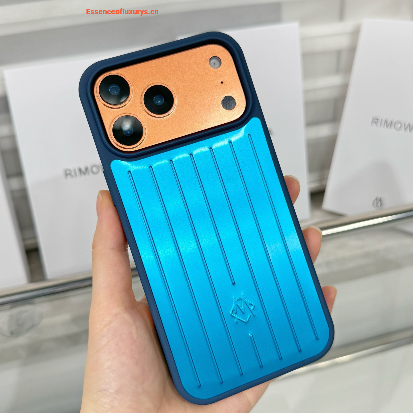 Rimowa Plastic iPhone 17 Case Blue