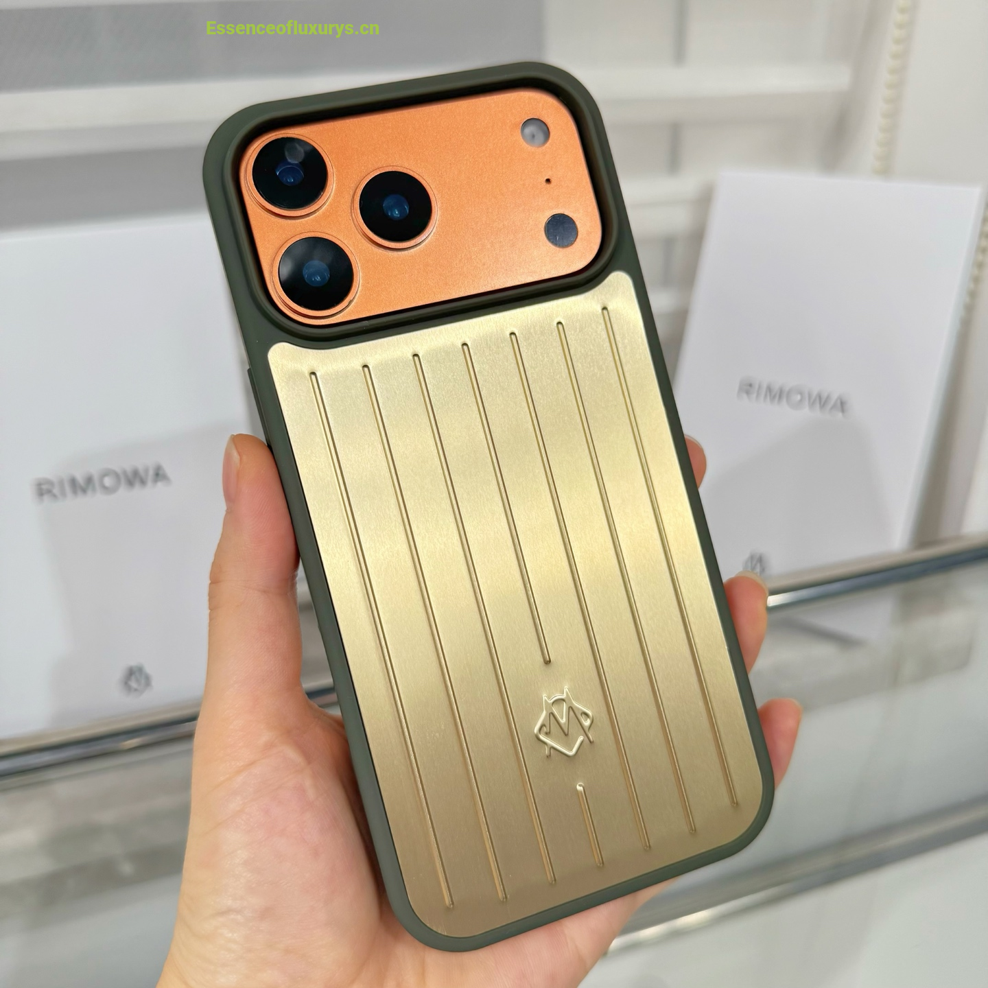 Rimowa Plastic iPhone 17 Case Gold