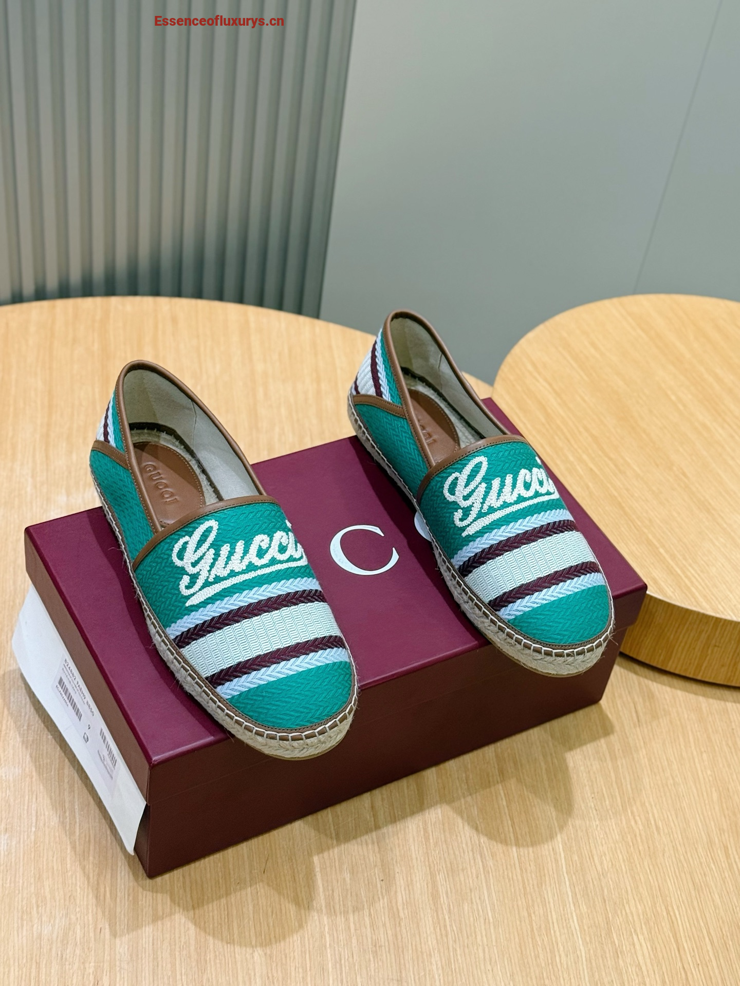 Gucci Alonso Espadrilles Flat Green