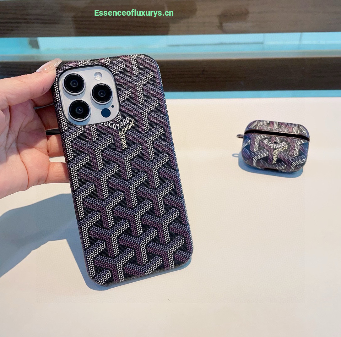 Goyard iPhone Case iPhone Holder Navy Blue