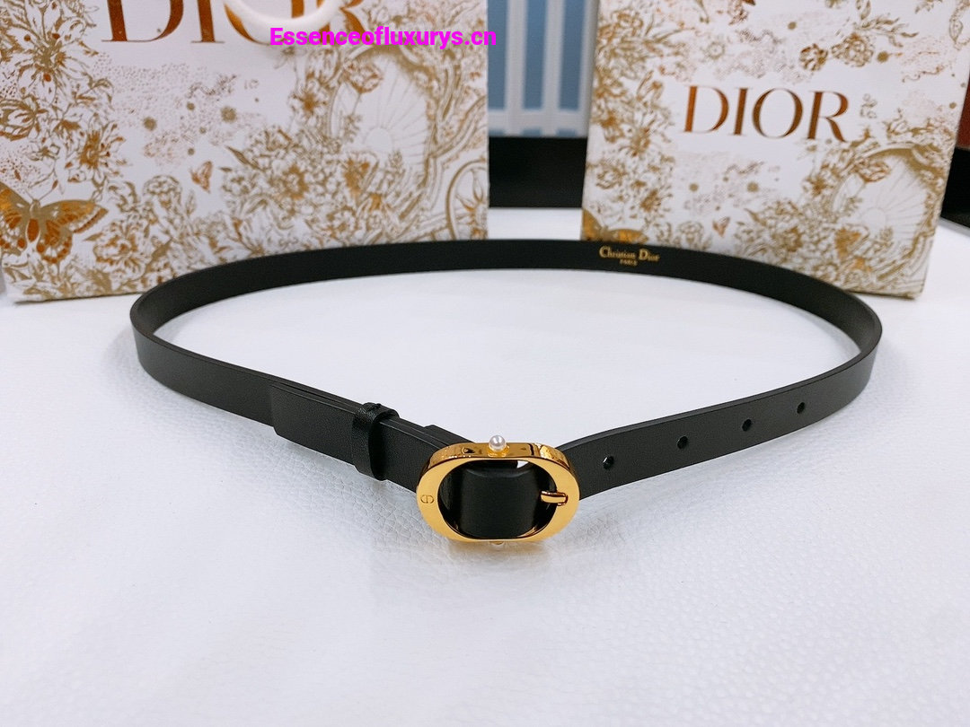 Dior Chic Belt Black Smooth Calfskin 20MM