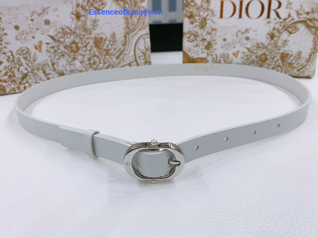 Dior Chic Belt White Smooth Calfskin 20MM