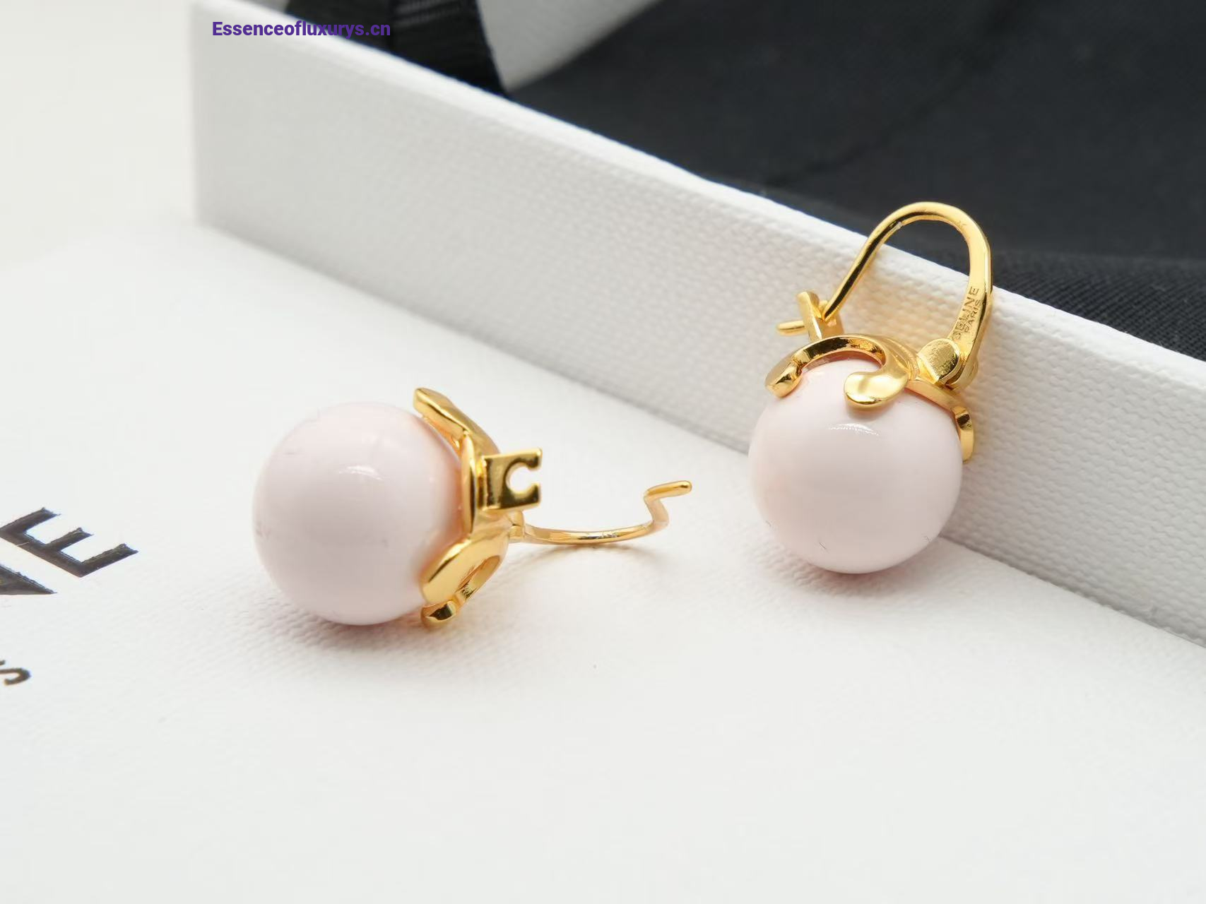 Celine Sorbet White Earrings