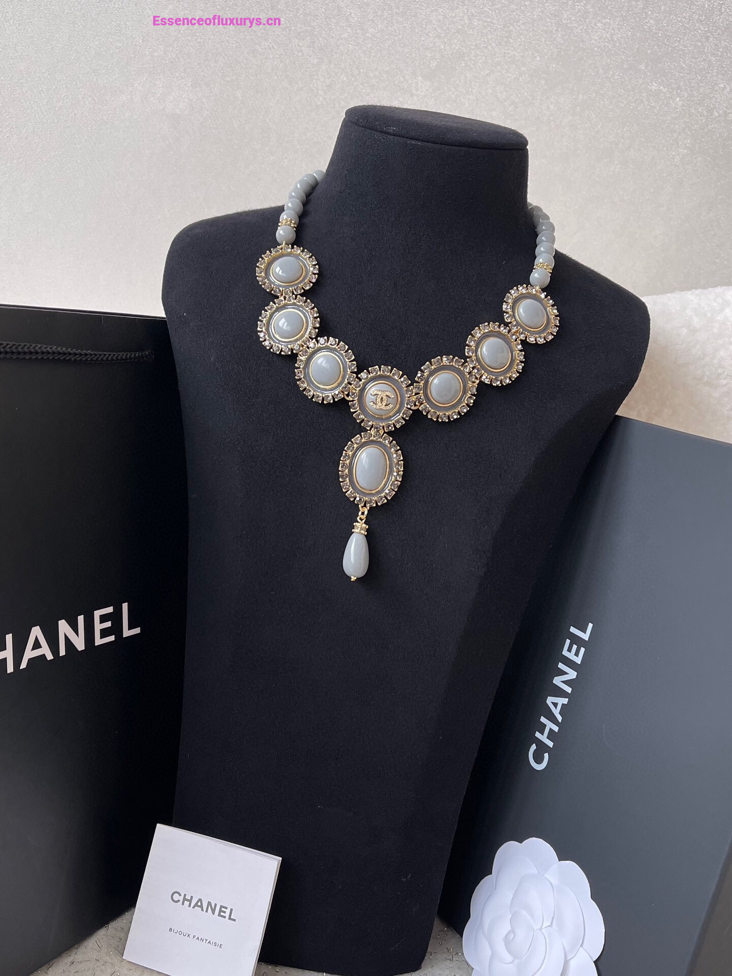Chanel Crystal Sundial Choker Necklaces