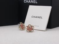 Chanel CC Logo Gold Metal Stud Earrings