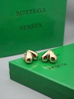 Bottega Veneta Gold Drop Clip Earrings