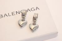 Balenciaga Silver Hearlt Earrings