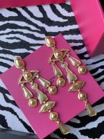 Schiaparelli Gold Metal Earrings