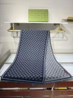 Gucci Blue GG Wool Scarf