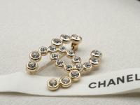 Chanel Crystals CC Logo Brooch