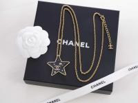 Chanel CC Black Star Pendant Necklaces