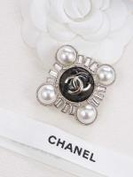 Chanel CC Pearl Brooch