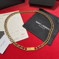 Saint Laurent Gold Metal Thin Chain Belt