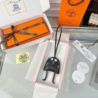 Hermes Hibouton Bag Charm Dark Gray