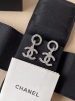 Chanel Crystal Palais CC Dorp Earrings