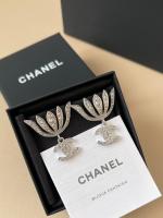 Chanel Crystal CC Pendant Earrings