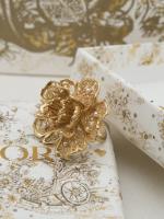 Dior Tribales Gold Metal Flower Rings